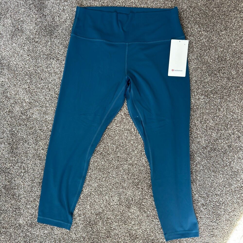 NWT Lululemon Align High Rise Pant 25" Size 14 Blue Borealis